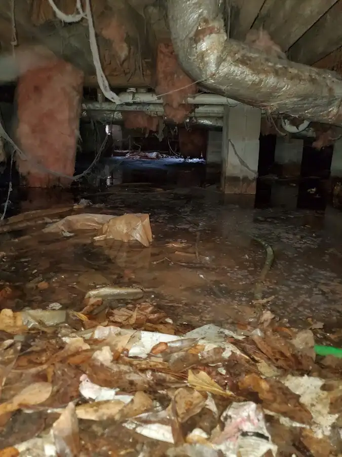 Crawl space flood assessment for Commercial Water Damage Restoration in Baltimore